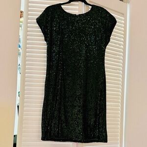 Cable & Gauge Black Sequin Mini Dress